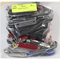 BAG OF ASSORTED POCKET KNIVES