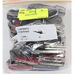BAG OF ASSORTED POCKET KNIVES