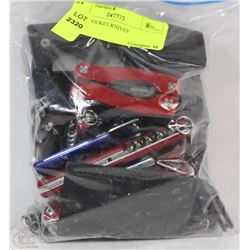 BAG OF ASSORTED POCKET KNIVES