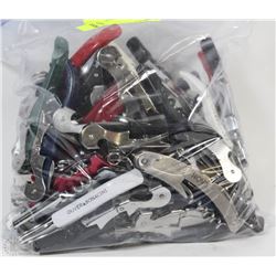 BAG OF ASSORTED CORKSCREWS