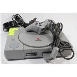 SONY PLAYSTATION WITH CONTROLLER AND CORDS