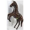 Image 1 : VINTAGE HANDMADE LEATHER HORSE WITH GLASS EYES