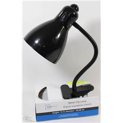 NEW MAINSTAYS METAL CLIP LAMPS,12INCH HEIGHT