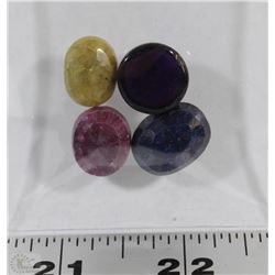 #74-NATURAL RUBY,EMERALD,SAPPHIRE,AMETHYST 60CT