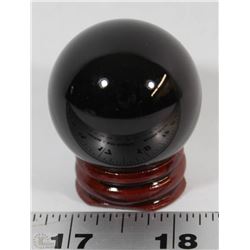 #41- NATURAL BLACK OBSIDIAN SPHERE BALL