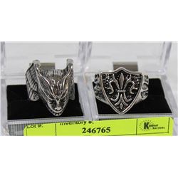 LOT OF 2 BIKER RINGS