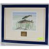 Image 1 : JERRY HUNSINGERS FRAMED BROOK TROUT PICTURE W/22K