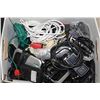 Image 1 : BOX OF ASST CORDS, CHARGERS AND MORE