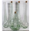 Image 1 : 5 DECORATIVE CLEAR BOTTLES MADE IN SPAIN FROM