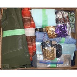 XL FLAT FANCY MATERIAL ,WITH BAG OF SEW ON TRIM