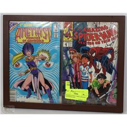 FRAMED #1I ISSUE COMICS,AMAZING SPIDERMAN,AND
