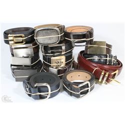 FLAT WITH ASSORTED MENS LEATHER BELTS