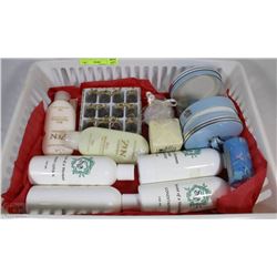 WHITE PLASTIC CONTAINER W/NEW WOMEN'S