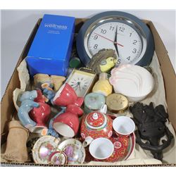 BOX W/CLOCKS, TRINKET STORAGE