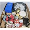 Image 1 : BOX W/CLOCKS, TRINKET STORAGE