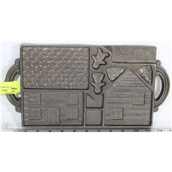 CAST IRON GINGERBREAD COOKIE PAN
