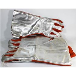 LOT OF 3 HEAVY DUTY WELDING GLOVES