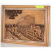 Image 1 : CARVING ART "WALK IN THE COUNTRY RUSTIC SIGNED