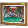 Image 1 : ARTHUR SARNOFF "HIGH ROLLER" DOGS 19W X 23H SIGN