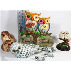 FLAT OF OWL DECOR