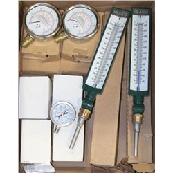 BOX WITH NEW TEST INSTRUMENTS INCL MILJOCO GAUGES