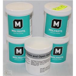 LOT OF 5 MOLYKOTE CHAIN & GEAR GREASE
