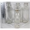 Image 1 : LOT OF 4 VINTAGE MILK BOTTLES