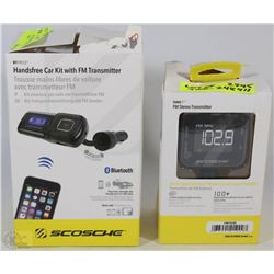 LOT OF 2 HANDS FREE CAR KIT AND BLUETOOTH