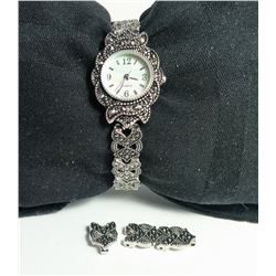 LADIES FANCY MOTHER OF PEARL FACE WATCH
