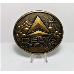 VINTAGE BRASS DELTA BELT BUCKLE