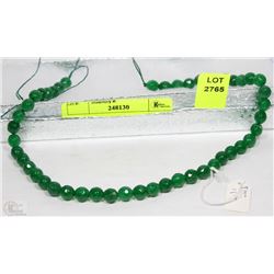 #29-GREEN EMERALD LOOSE BEAD NECKLACE
