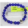 Image 1 : #18- BLUE SAPPHIRE BEAD BRACELET 7.5"