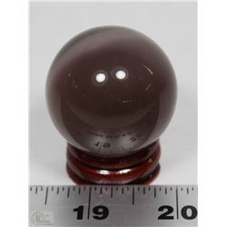 #43-PURPLE CAT EYE QUARTZ CRYSTAL SPHERE BALL