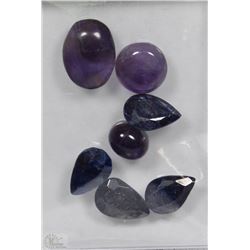 #73-NATURAL AMETHYST,SAPPHIRE 65CT