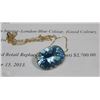 Image 1 : 27.2 CARAT LARGE BEZEL SET BLUE TOPAZ PENDANT WITH COA