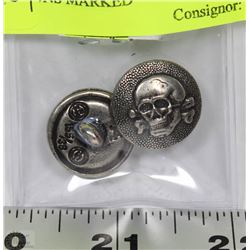 GERMAN NAZI TOTENKOPT SS BUTTONS MARKED
