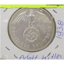 GERMAN NAZI ADOLF HITLER 1938 MEDAL