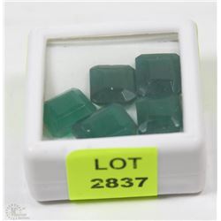 98) NATURAL GREEN ONYX 5PCS 25.5CT