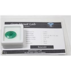 61) EMERALD 6.00CT WITH COA
