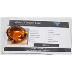 130) CITRINE 41.80CT WITH COA