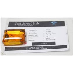 131) CITRINE 89.50CT WITH COA