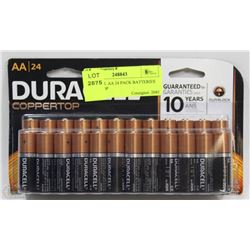 DURACELL AA 24 PACK BATTERIES COPPERTOP