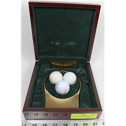 GOLF BALL & BRASS DISPLAY