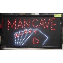 FLASHING LIGHT UP MAN CAVE SIGN 24” X 13”