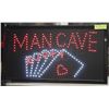 Image 1 : FLASHING LIGHT UP MAN CAVE SIGN 24” X 13”