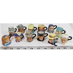 12 MINIATURE 1982/83 TOBY JUGS