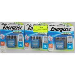 LOT OF 3 ENERGIZER AAA 4PACK BATTERIES