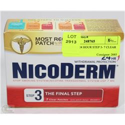 NICODERM 24 HOUR STEP 3- 7 CLEAR PATCHES