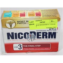 NICODERM 24 HOUR STEP 3- 7 CLEAR PATCHES