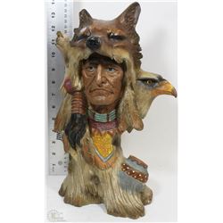 NATIVE STATUE 15" TALL